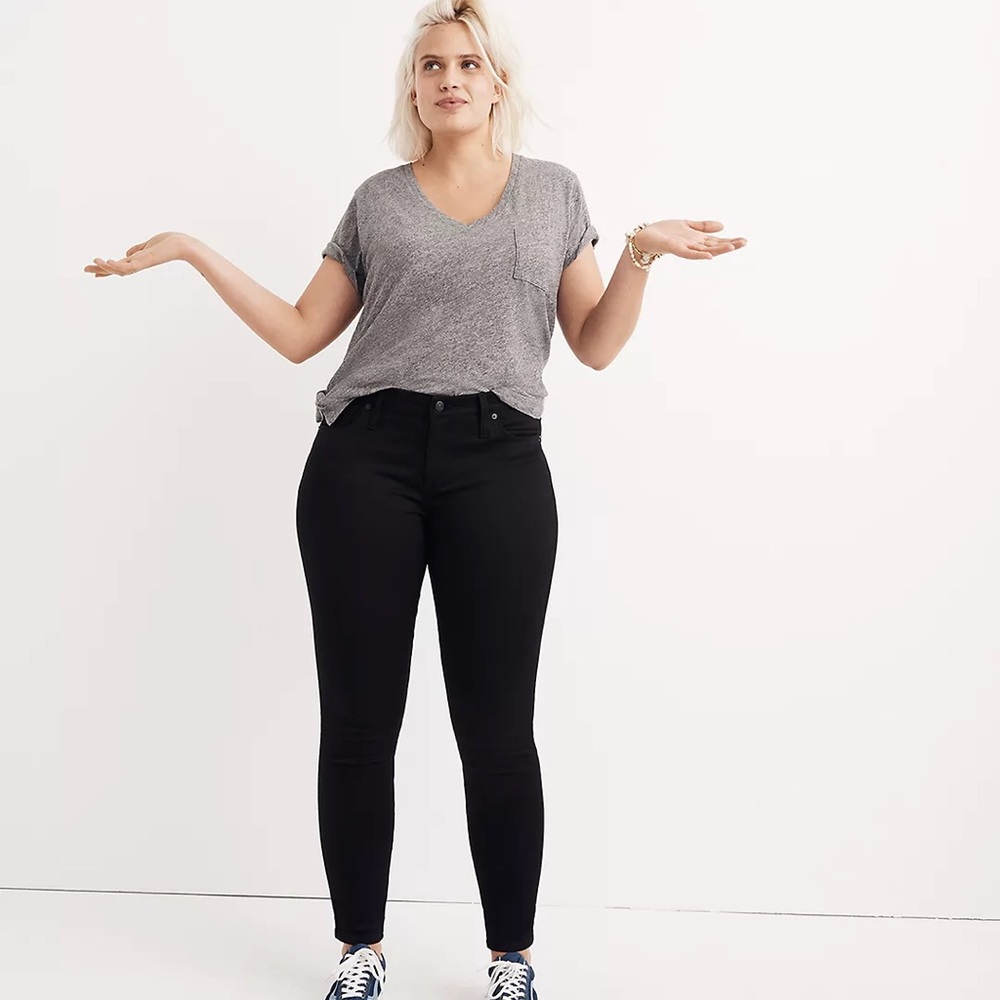 Madewell 31 8” midrise skinny jeans black 0849 g7683